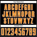 Custom Black Bay Orange-White Abstract Line Sports Sublimation Soccer Uniform Jersey