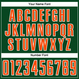 Custom Green Orange-White Abstract Line Sports Sublimation Soccer Uniform Jersey
