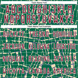 Custom Kelly Green Crimson Cream-White Abstract Line Sports Sublimation Soccer Uniform Jersey