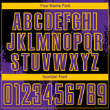 Custom Black Purple-Yellow Abstract Brush Stroke Sports Sublimation Soccer Uniform Jersey