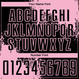 Custom Black Light Pink Abstract Brush Stroke Sports Sublimation Soccer Uniform Jersey