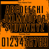 Custom Black Bay Orange Abstract Brush Stroke Sports Sublimation Soccer Uniform Jersey