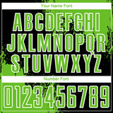 Custom Black Aurora Green-White Abstract Brush Stroke Sports Sublimation Soccer Uniform Jersey