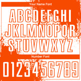 Custom White Orange Abstract Brush Stroke Sports Sublimation Soccer Uniform Jersey
