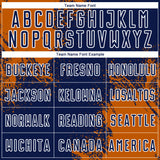 Custom Navy Texas Orange-White Abstract Brush Stroke Sports Sublimation Soccer Uniform Jersey