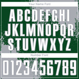 Custom Green White-Gray Abstract Brush Stroke Sports Sublimation Soccer Uniform Jersey
