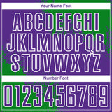 Custom Purple Grass Green-White Abstract Brush Stroke Sports Sublimation Soccer Uniform Jersey
