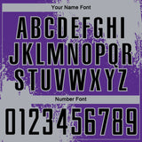 Custom Purple Black-Gray Abstract Brush Stroke Sports Sublimation Soccer Uniform Jersey