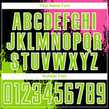 Custom Black Neon Green Pink-White Abstract Brush Stroke Sports Sublimation Soccer Uniform Jersey