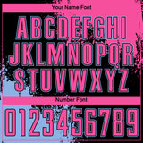 Custom Black Pink-Light Blue Abstract Brush Stroke Sports Sublimation Soccer Uniform Jersey