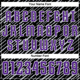 Custom Black Purple Gray-White Line Sports Sublimation Soccer Uniform Jersey