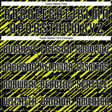 Custom Black Neon Yellow-White Line Sports Sublimation Soccer Uniform Jersey
