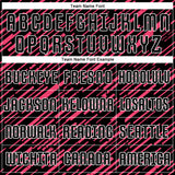 Custom Black Neon Pink-White Line Sports Sublimation Soccer Uniform Jersey
