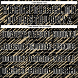Custom Black Vegas Gold-White Line Sports Sublimation Soccer Uniform Jersey