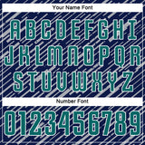 Custom Navy Teal Gray-White Line Sports Sublimation Soccer Uniform Jersey