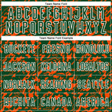 Custom Green Orange-White Liquid Fluid Pattern Sports Sublimation Soccer Uniform Jersey