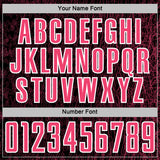 Custom Black Neon Pink-White Abstract Scribble Curve Line Pattern Sports Sublimation Soccer Uniform Jersey