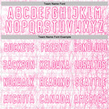 Custom White Pink Abstract Scribble Curve Line Pattern Sports Sublimation Soccer Uniform Jersey