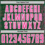 Custom Green Pink-White Abstract Scribble Curve Line Pattern Sports Sublimation Soccer Uniform Jersey