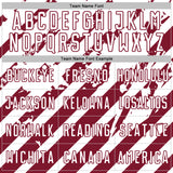 Custom White Crimson Distressed Diagonal Stripe Pattern Sports Sublimation Soccer Uniform Jersey