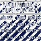 Custom White Navy Distressed Diagonal Stripe Pattern Sports Sublimation Soccer Uniform Jersey