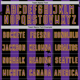 Custom Black Purple-Yellow Stars And Stripes Sports Sublimation Soccer Uniform Jersey