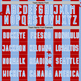 Custom Red Light Blue-White Stars And Stripes Sports Sublimation Soccer Uniform Jersey