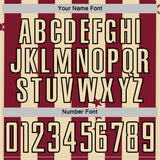Custom Crimson Cream-Black Stars And Stripes Sports Sublimation Soccer Uniform Jersey