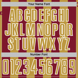 Custom Crimson Old Gold-White Stars And Stripes Sports Sublimation Soccer Uniform Jersey