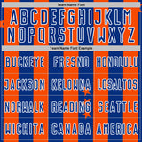 Custom Orange Royal-White Stars And Stripes Sports Sublimation Soccer Uniform Jersey