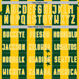 Custom Green Yellow-White Stars And Stripes Sports Sublimation Soccer Uniform Jersey