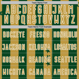 Custom Green Old Gold-White Stars And Stripes Sports Sublimation Soccer Uniform Jersey