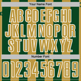 Custom Green Old Gold-White Stars And Stripes Sports Sublimation Soccer Uniform Jersey