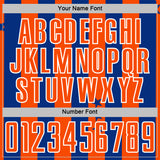 Custom Royal Orange-White Stars And Stripes Sports Sublimation Soccer Uniform Jersey