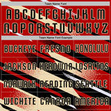 Custom Red Black Cream-White Grunge Stripe And Grainy Sports Sublimation Soccer Uniform Jersey