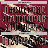 Custom Crimson Black Cream-White Grunge Stripe And Grainy Sports Sublimation Soccer Uniform Jersey