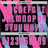 Custom Black Pink-Light Blue Radial Burst Sports Sublimation Soccer Uniform Jersey