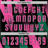 Custom Black Pink-Kelly Green Radial Burst Sports Sublimation Soccer Uniform Jersey