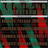 Custom Black Kelly Green-Red Radial Burst Sports Sublimation Soccer Uniform Jersey