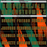 Custom Black Kelly Green-Orange Radial Burst Sports Sublimation Soccer Uniform Jersey