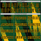 Custom Green Black-Gold Radial Burst Sports Sublimation Soccer Uniform Jersey