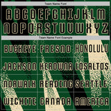 Custom Green Black-Cream Radial Burst Sports Sublimation Soccer Uniform Jersey