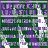 Custom Green Purple-White Radial Burst Sports Sublimation Soccer Uniform Jersey