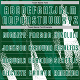 Custom Green Kelly Green-White Radial Burst Sports Sublimation Soccer Uniform Jersey