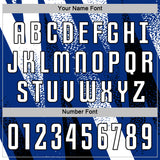 Custom Royal White-Black Radial Burst Sports Sublimation Soccer Uniform Jersey