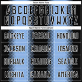 Custom Black Light Blue-White Zigzag Diamond Stripe Sports Sublimation Soccer Uniform Jersey