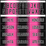 Custom Black Pink-White Zigzag Diamond Stripe Sports Sublimation Soccer Uniform Jersey