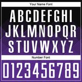 Custom Black White-Purple Gradient Diamond Diagonal Lines Sports Sublimation Soccer Uniform Jersey