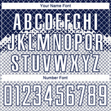 Custom Navy White Gradient Diamond Grid Sports Sublimation Soccer Uniform Jersey