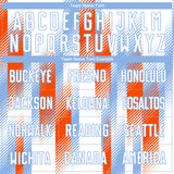 Custom White Light Blue-Orange Diagonal Stripe Sports Sublimation Soccer Uniform Jersey